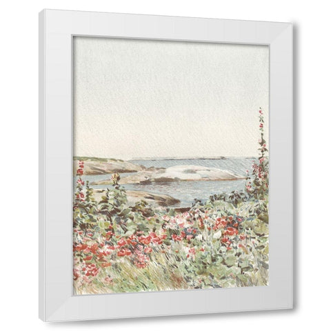 Garden by the Sea II White Modern Wood Framed Art Print by Piddix