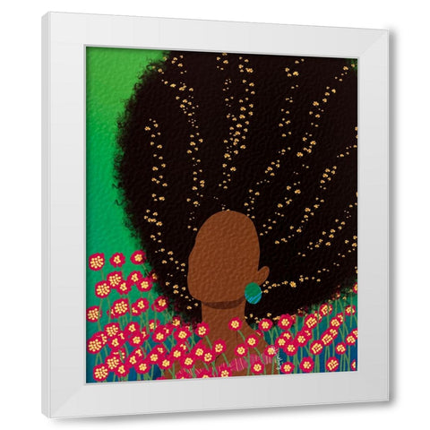 Dreamy White Modern Wood Framed Art Print by Lorintheory