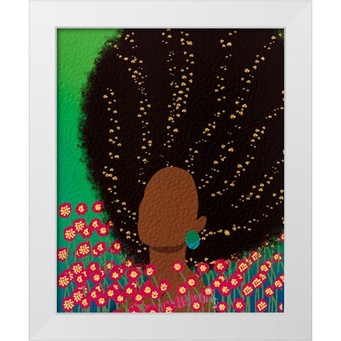 Dreamy White Modern Wood Framed Art Print by Lorintheory