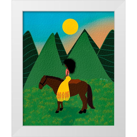 Wild and Free White Modern Wood Framed Art Print by Lorintheory