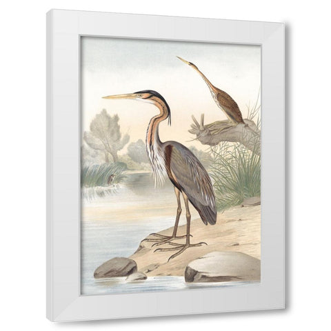 Along the Shores II White Modern Wood Framed Art Print by Piddix