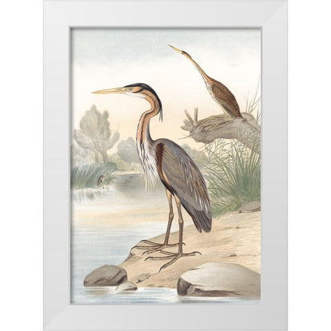 Along the Shores II White Modern Wood Framed Art Print by Piddix