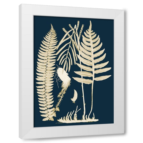 Ferns I White Modern Wood Framed Art Print by Piddix