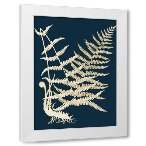 Ferns II White Modern Wood Framed Art Print by Piddix