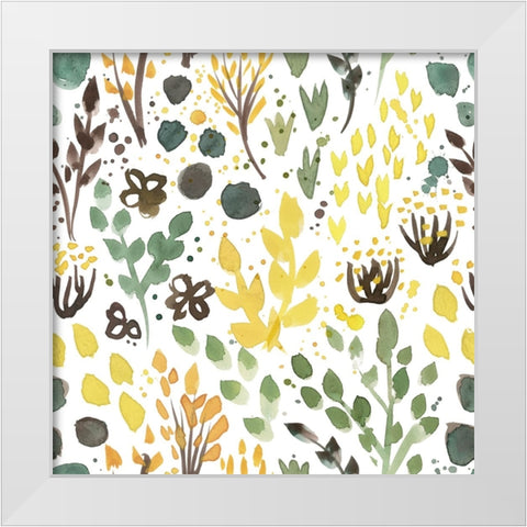 Botanical Wonder White Modern Wood Framed Art Print by Piddix