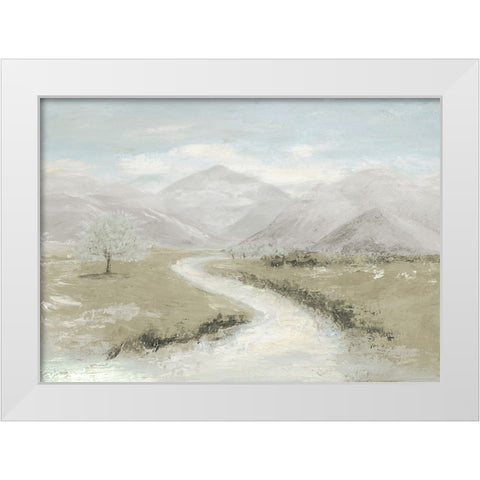 Muted White River White Modern Wood Framed Art Print by Pinto, Patricia