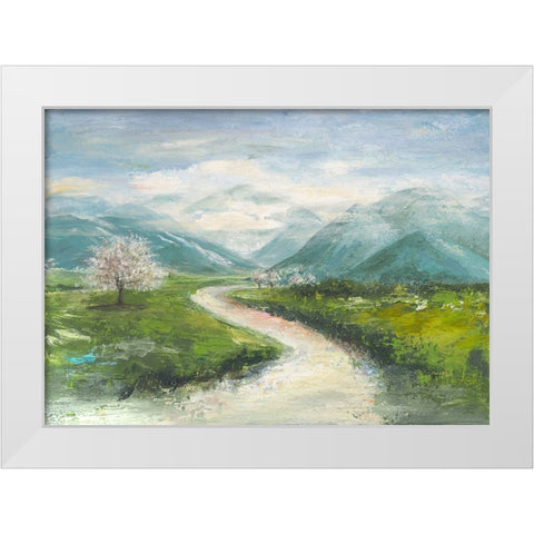 White River White Modern Wood Framed Art Print by Pinto, Patricia