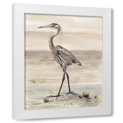 The New Egret White Modern Wood Framed Art Print by Pinto, Patricia