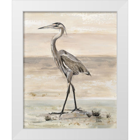 The New Egret White Modern Wood Framed Art Print by Pinto, Patricia