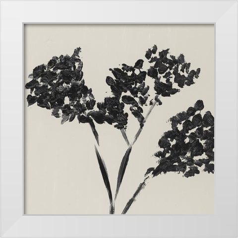 Neutral Leaves White Modern Wood Framed Art Print by Price, Lucille