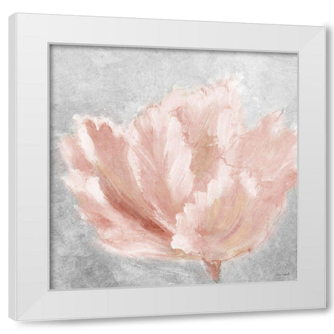Pink Elegant on Gray White Modern Wood Framed Art Print by Loreth, Lanie