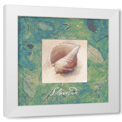 Shoreside White Modern Wood Framed Art Print by Loreth, Lanie