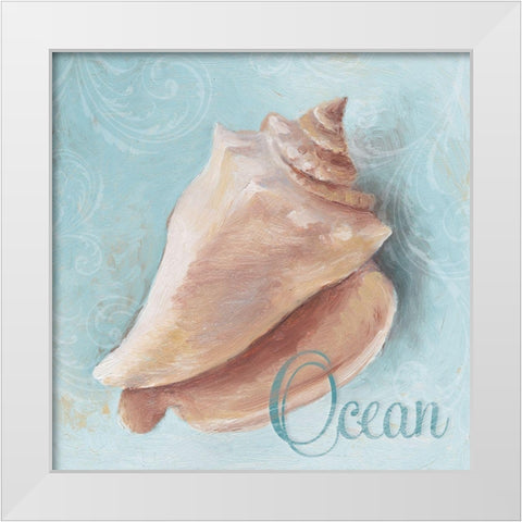 Ocean (blue) White Modern Wood Framed Art Print by Loreth, Lanie