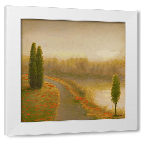Isle Floral Pathway I White Modern Wood Framed Art Print by Marcon, Michael
