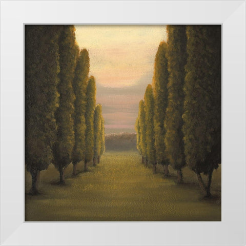 English Garden I White Modern Wood Framed Art Print by Marcon, Michael