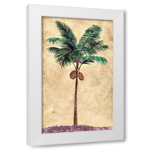 Coconut Tribal Palm II White Modern Wood Framed Art Print by Pattinian, Merri