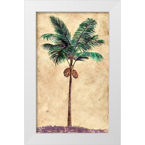Coconut Tribal Palm II White Modern Wood Framed Art Print by Pattinian, Merri
