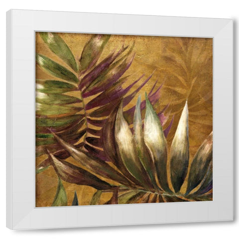 Gathered Palms II White Modern Wood Framed Art Print by Pinto, Patricia
