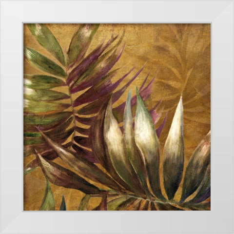 Gathered Palms II White Modern Wood Framed Art Print by Pinto, Patricia