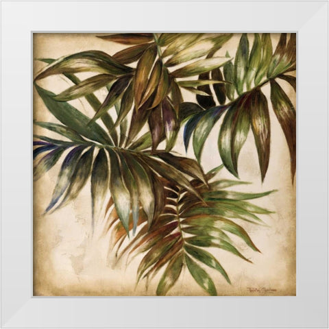 La Palmera I White Modern Wood Framed Art Print by Pinto, Patricia