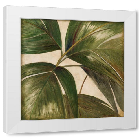 La Palmera III White Modern Wood Framed Art Print by Pinto, Patricia