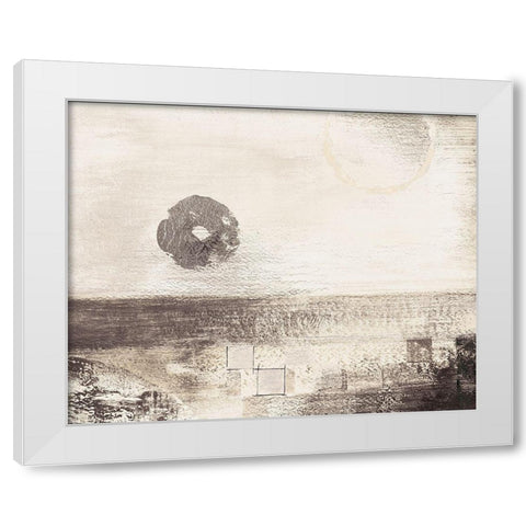 Tan Perception I White Modern Wood Framed Art Print by Loreth, Lanie