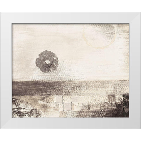 Tan Perception I White Modern Wood Framed Art Print by Loreth, Lanie