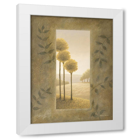 Golden Escape II White Modern Wood Framed Art Print by Marcon, Michael