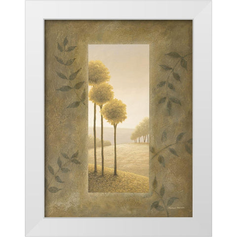 Golden Escape II White Modern Wood Framed Art Print by Marcon, Michael