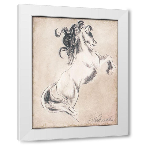 Majestic Horse I White Modern Wood Framed Art Print by Pattinian, Merri