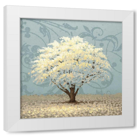 Blue Radiance I White Modern Wood Framed Art Print by Marcon, Michael