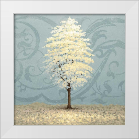 Blue Radiance II White Modern Wood Framed Art Print by Marcon, Michael
