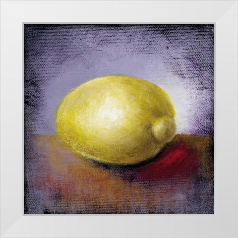 Lemon White Modern Wood Framed Art Print by Loreth, Lanie