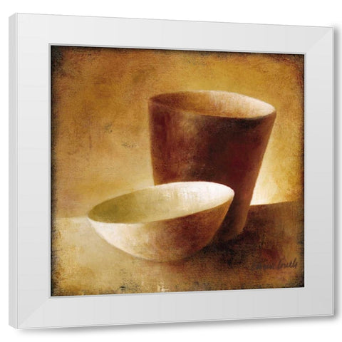 Two Bowls White Modern Wood Framed Art Print by Loreth, Lanie