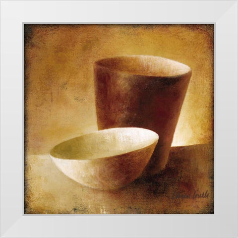 Two Bowls White Modern Wood Framed Art Print by Loreth, Lanie
