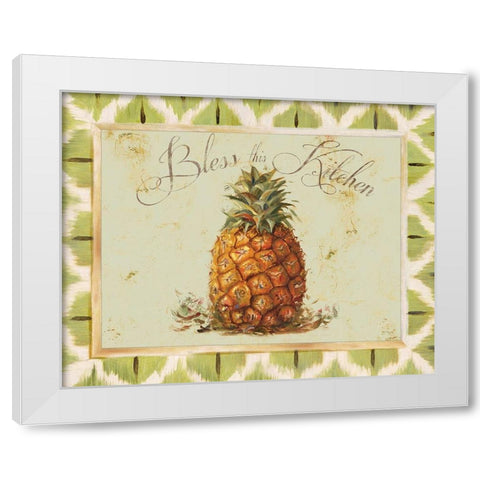 Bless this Kitchen White Modern Wood Framed Art Print by Pinto, Patricia