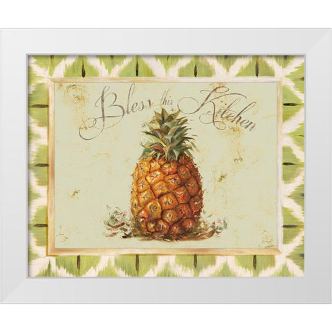Bless this Kitchen White Modern Wood Framed Art Print by Pinto, Patricia