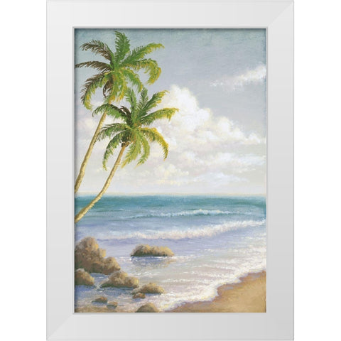 Atlantic Seaside I White Modern Wood Framed Art Print by Marcon, Michael