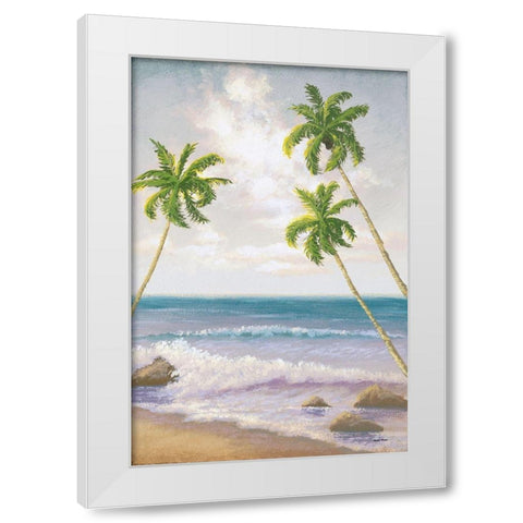 Atlantic Seaside II White Modern Wood Framed Art Print by Marcon, Michael
