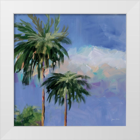 Key West Palms White Modern Wood Framed Art Print by Slivka, Jane