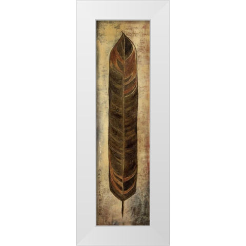 La Pluma II White Modern Wood Framed Art Print by Pinto, Patricia