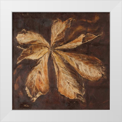 Yarumo in Gold I White Modern Wood Framed Art Print by Pinto, Patricia