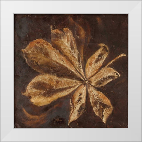 Yarumo in Gold II White Modern Wood Framed Art Print by Pinto, Patricia