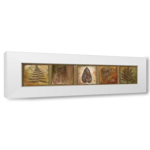 Leaf Panel I White Modern Wood Framed Art Print by Pinto, Patricia
