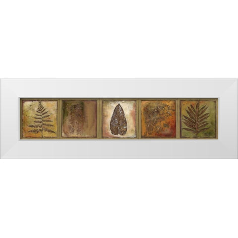 Leaf Panel I White Modern Wood Framed Art Print by Pinto, Patricia