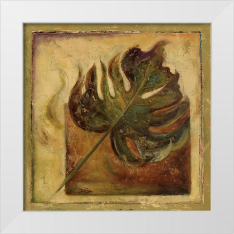 Green Balazo II White Modern Wood Framed Art Print by Pinto, Patricia