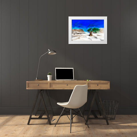 Trees Alive I White Modern Wood Framed Art Print by Mabat, Ynon