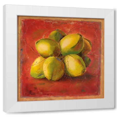 Cocos Locos III White Modern Wood Framed Art Print by Pinto, Patricia
