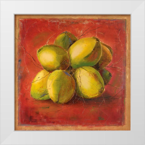 Cocos Locos III White Modern Wood Framed Art Print by Pinto, Patricia