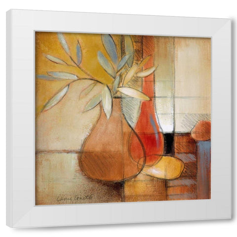 Afternoon Bamboo Leaves I White Modern Wood Framed Art Print by Loreth, Lanie